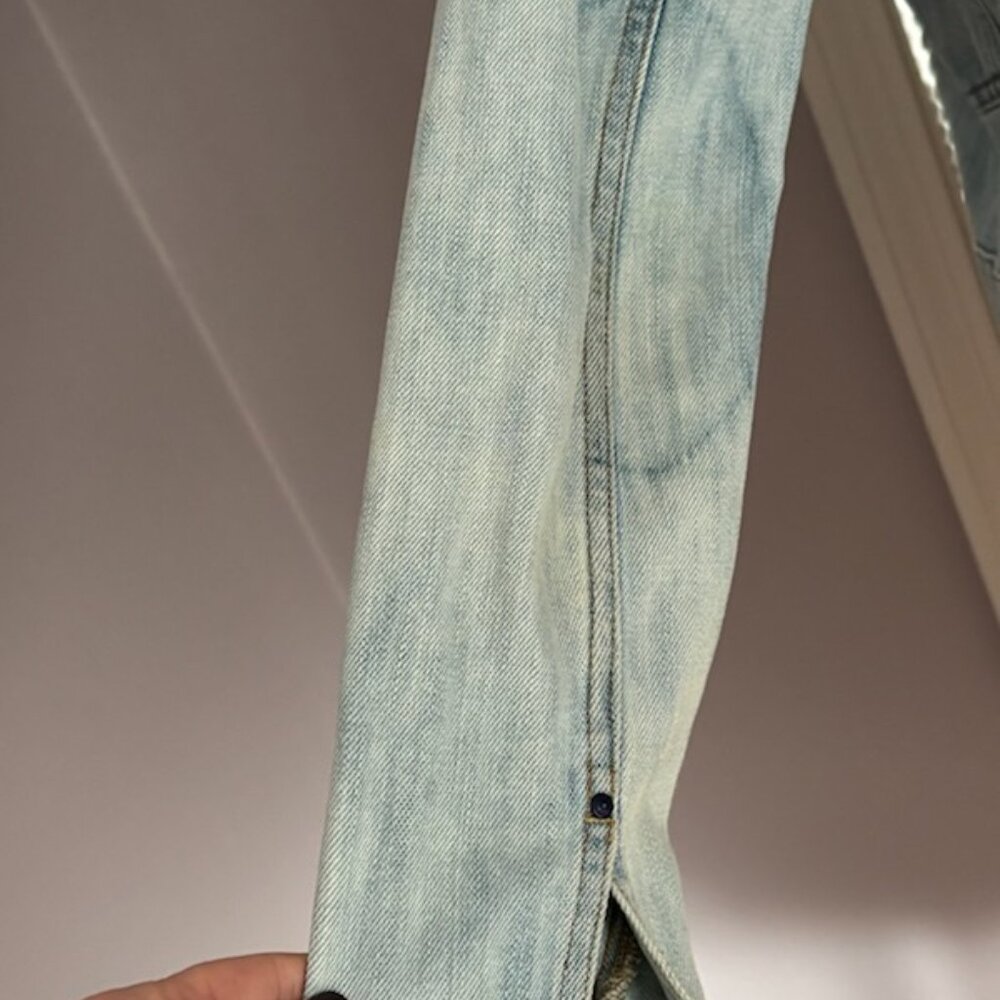 GAP 1969 Denim Jacket Light Wash Distressed Woman's Small - Picture 5 of 9